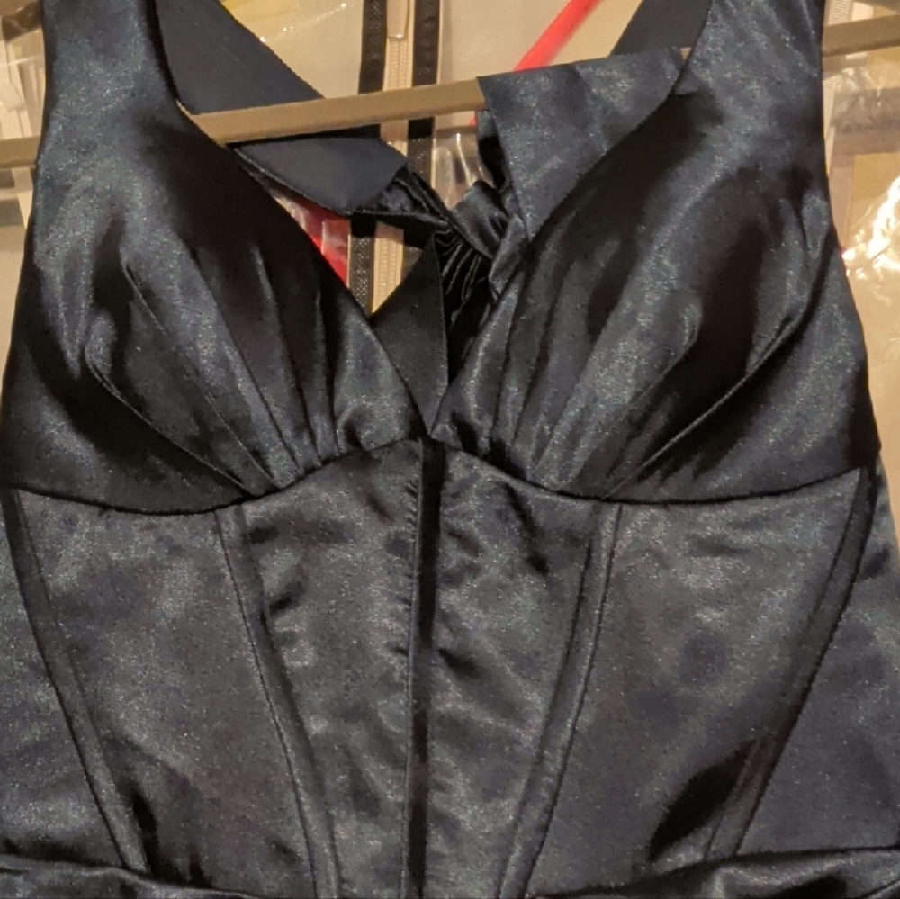 Midnight Blue Halter Dress